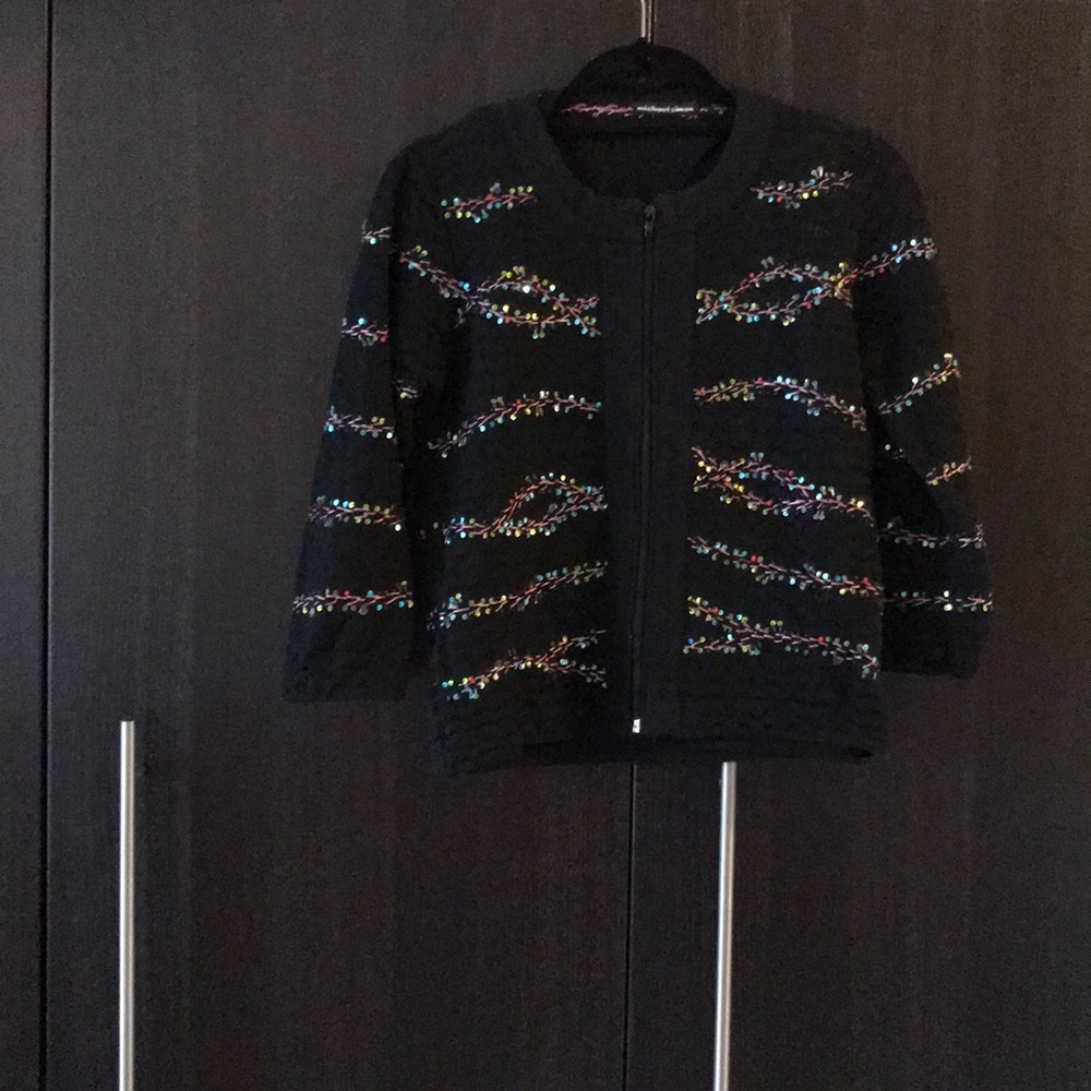 Sequined Michael Simon Set -Shell & Matching Shirt - image 7